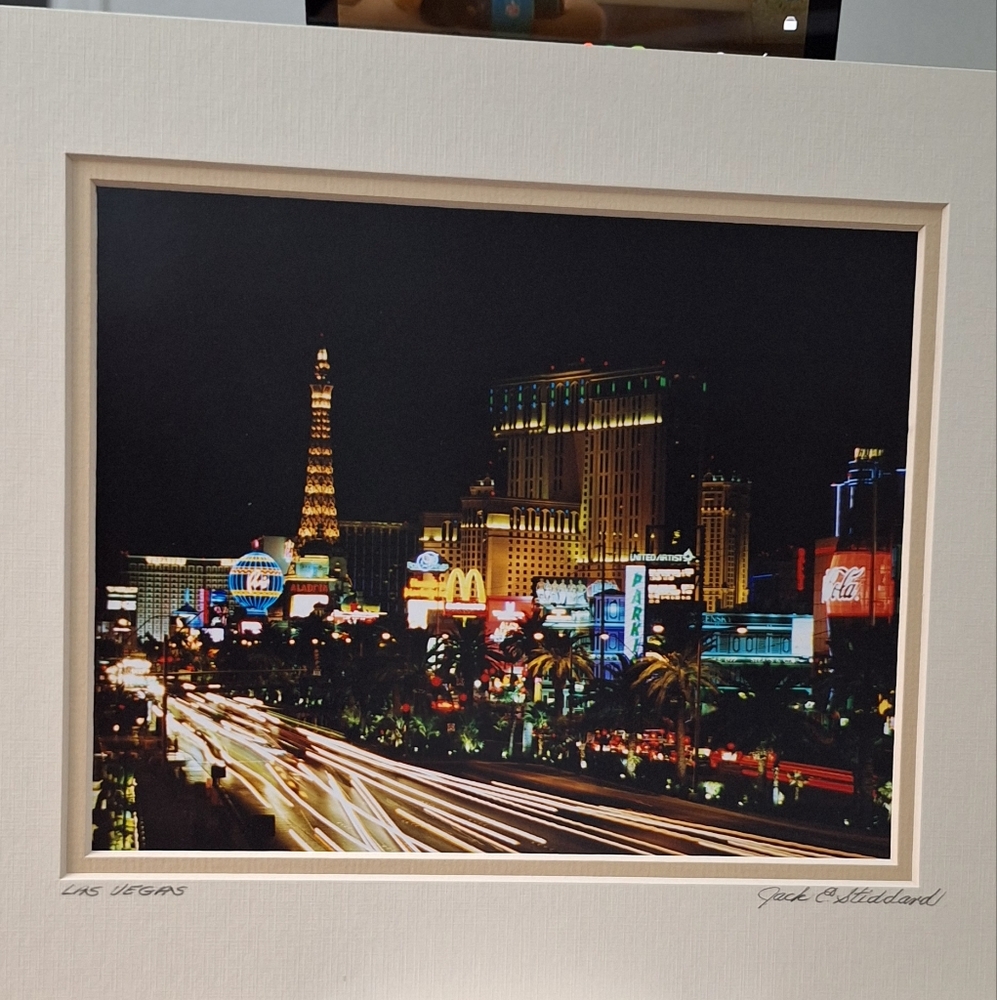 Las Vegas Strip Scenery Photo By Jack E. Stiddard 8x10 Photo 11x14 Mat